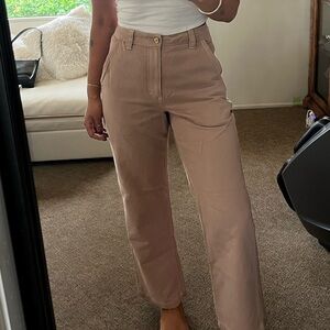 Aritzia TNA greenwich pants in brown Chasm